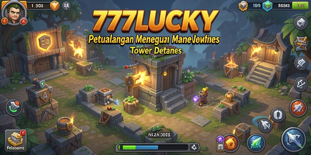Tampilan gameplay menarik dalam permainan Tower Defense 777LUCKY.