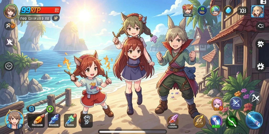 Tampilan gameplay animasi yang menawan di 99RTP.