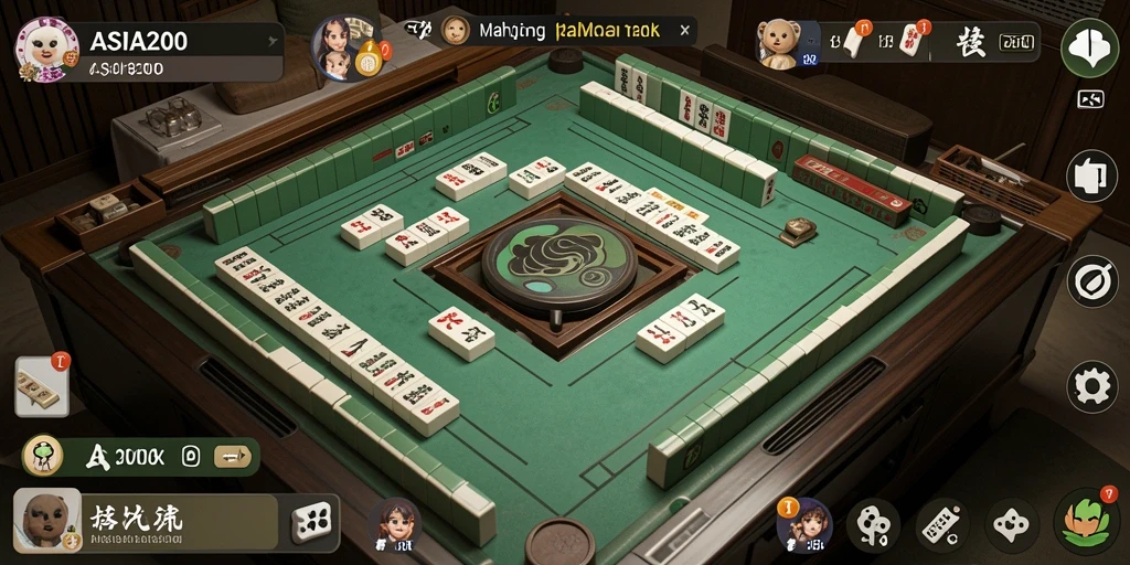 Screenshot ASIA200 menampilkan gameplay Mahjong yang seru dan penuh strategi.