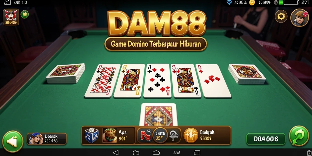 Tampilan gameplay menarik dalam game Domino DAM88.