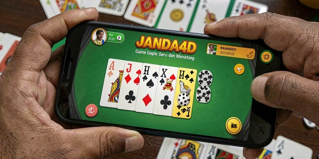 Tampilan gameplay seru JANDA4D saat bermain Gaple.