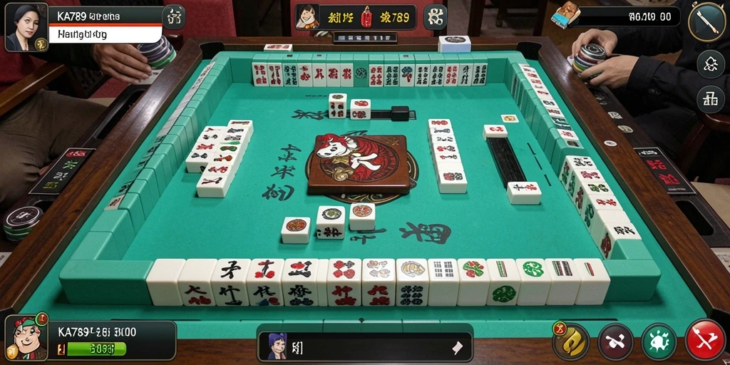 Tampilan gameplay Mahjong yang seru dan menantang.