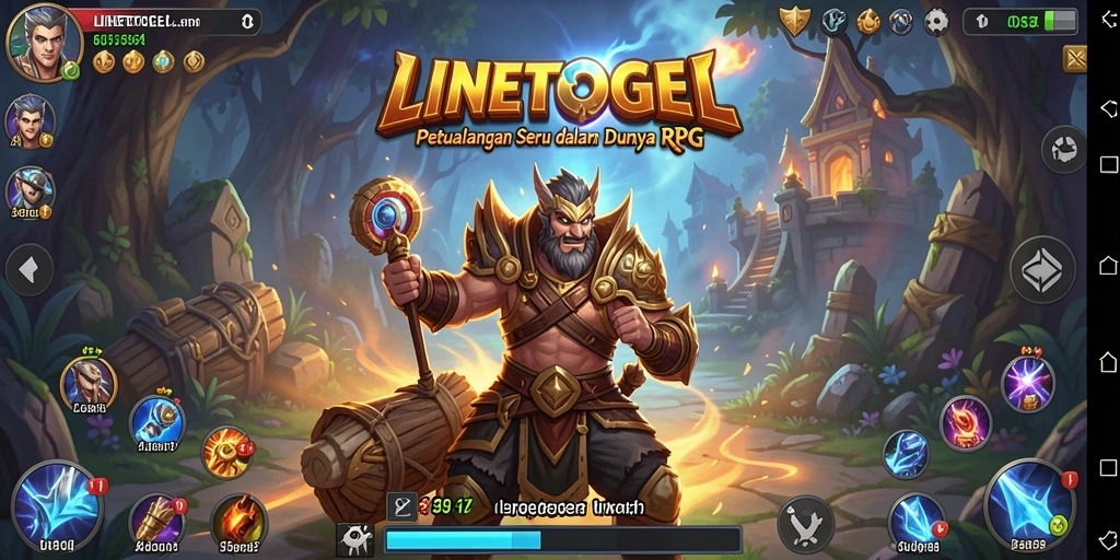 Screenshot utama dari gameplay penuh aksi di LINETOGEL.