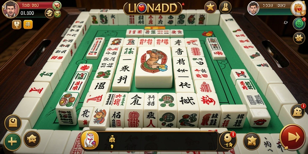 Tampilan gameplay Mahjong yang menantang dan menarik di LION4D.