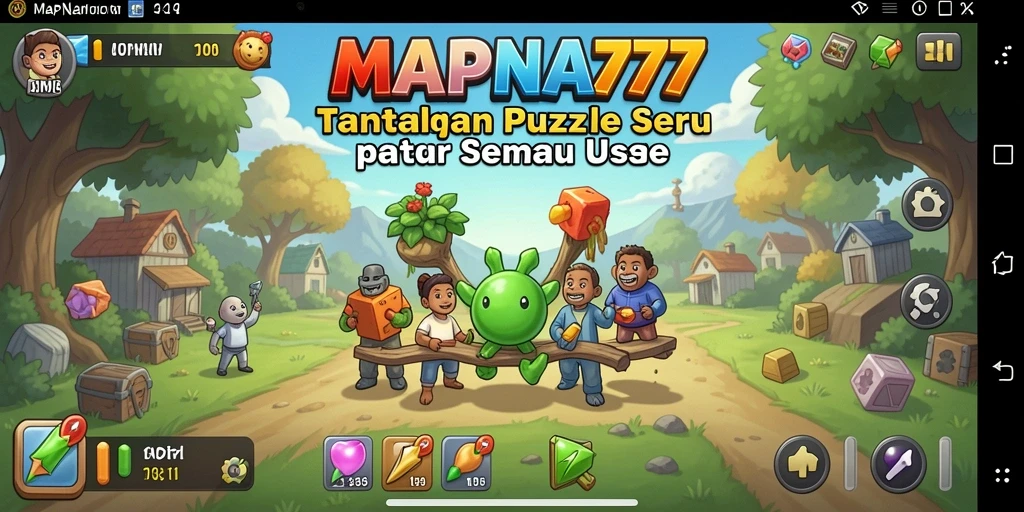 Tampilan gameplay MAPNA777 yang penuh warna dan menantang.