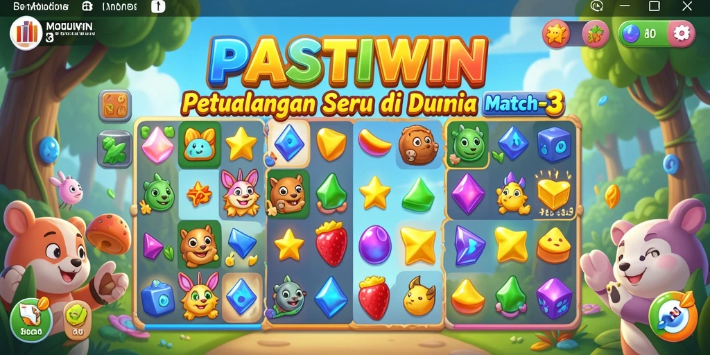 Tampilan gameplay <strong>PASTIWIN</strong> yang penuh warna dan menarik.