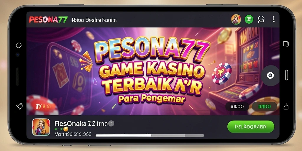 Tampilan gameplay PESONA77 yang menarik dan seru di Kasino.