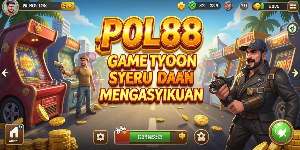 Screenshot gameplay POL88 menampilkan aksi membangun bisnis yang dinamis.