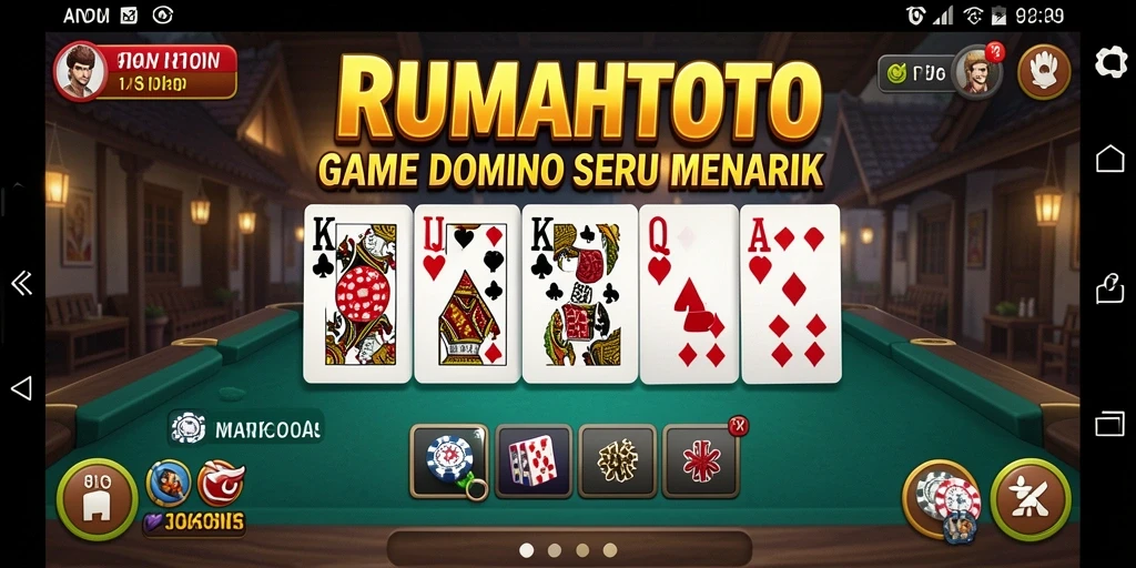 Tampilan gameplay seru dari RUMAHTOTO dengan desain menarik.