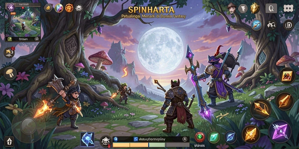 Tangkapan layar gameplay SPINHARTA menampilkan petualangan seru dan grafik yang memukau.