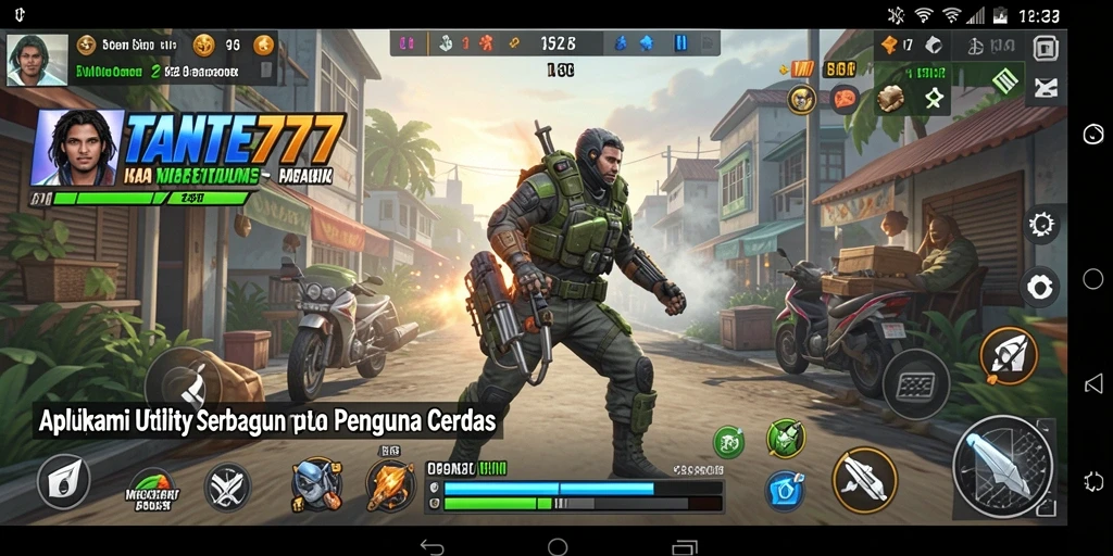 Screenshot utama TANTE777 yang memperlihatkan antarmuka aplikasi Utility.