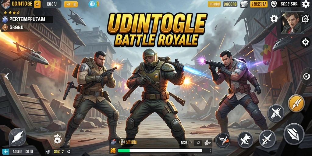 Screenshot menampilkan aksi seru di tengah pertempuran Battle Royale