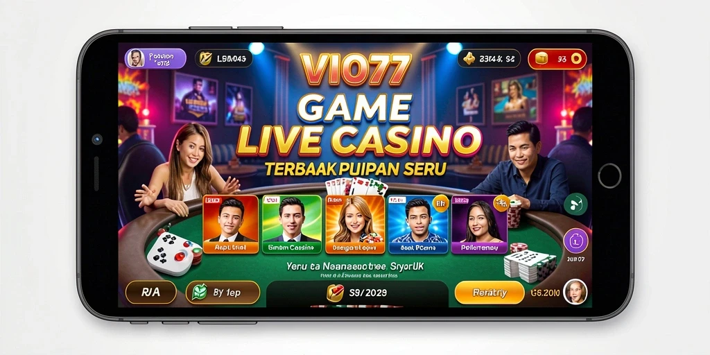 Tampilan gameplay seru di aplikasi VIO77 Live Casino.