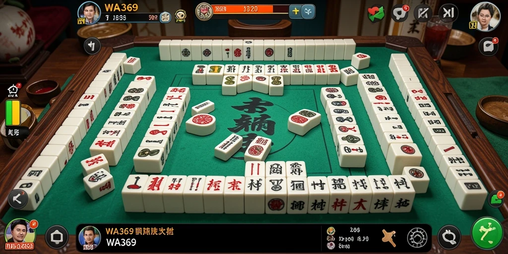 Tampilan gameplay seru dalam permainan Mahjong WA369.