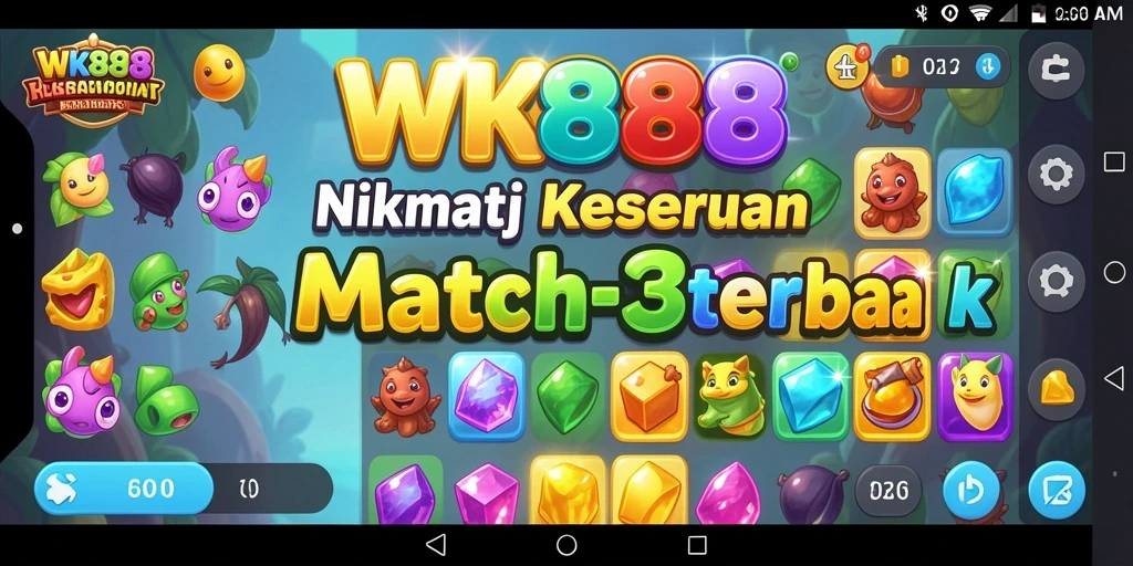 Tampilan gameplay WK888 yang penuh warna dan menantang.