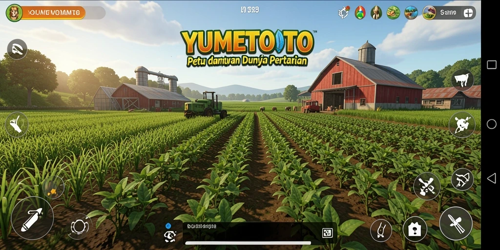 Tampilan gameplay seru di dunia pertanian YUMETOTO.